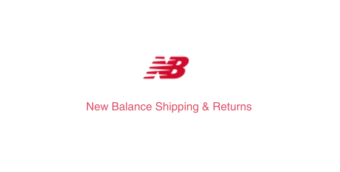 New Balance Shipping and Returns