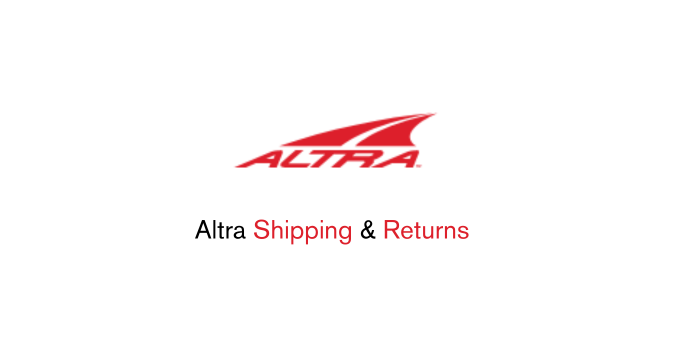 Altra Running Shipping and Returns